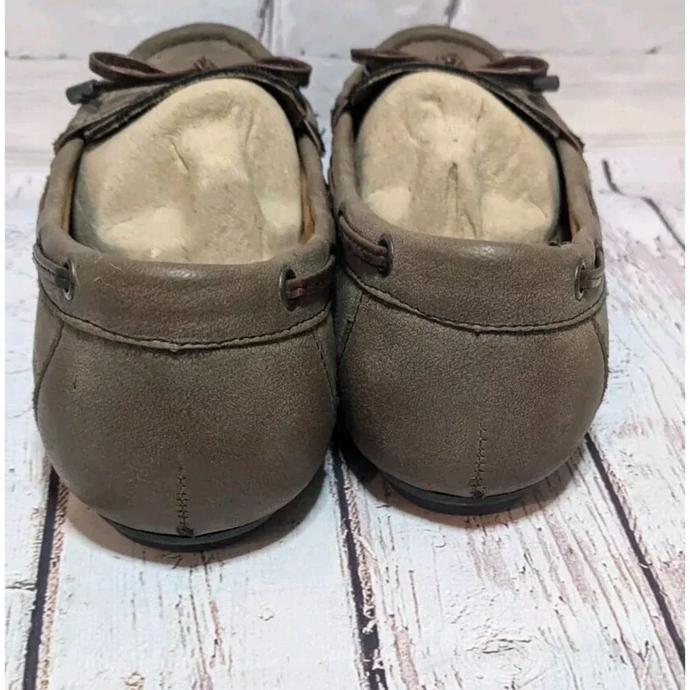 Born of Concept BOC‎ Womens 8  Flats Slip On Brown Leather Tie Boat Shoe